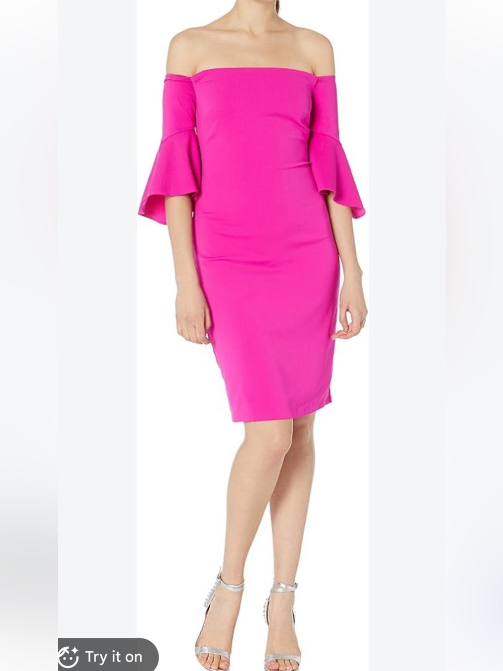 Laundry By Shelli Segal Vibrant Fuchsia Dress Shocking Pink Size 2